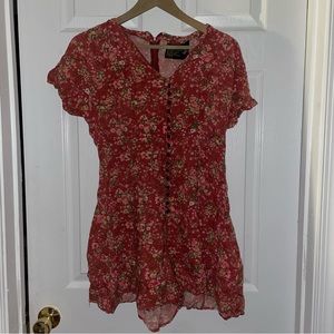 Happy Legs Floral Short Sleeve Romper